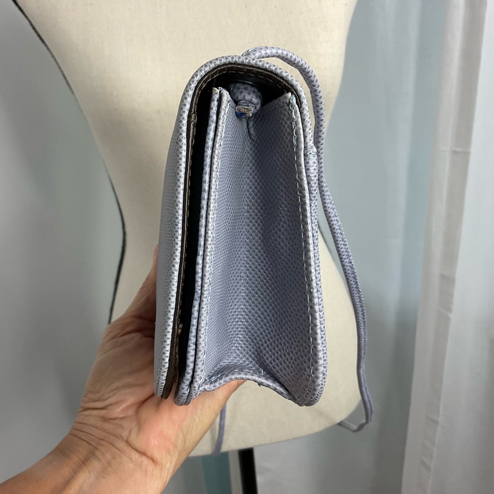 Donald J Pliner Pebbled Cowhide Leather X Body Purse - Picture 2 of 8